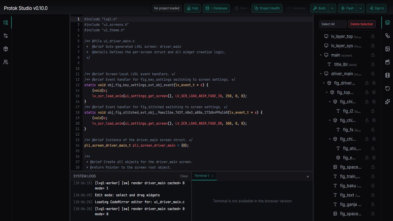 Protok Studio — Generate C99